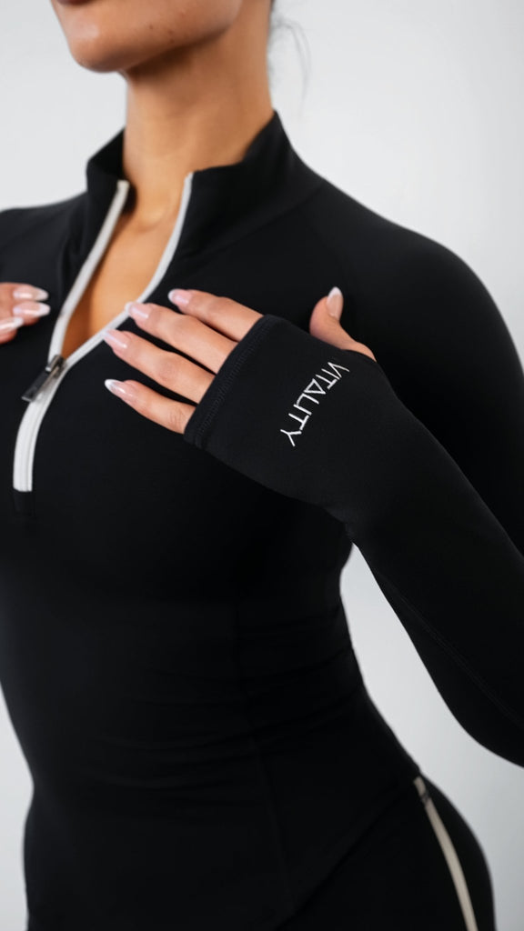 Cloud II® Half Zip Top - Midnight Contrast
