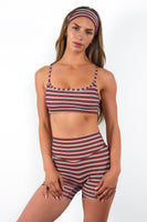 Cloud II® Stream Bra - Maroon Stripe