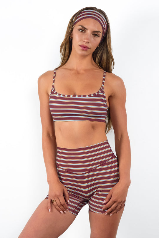 Cloud II® Stream Bra - Maroon Stripe
