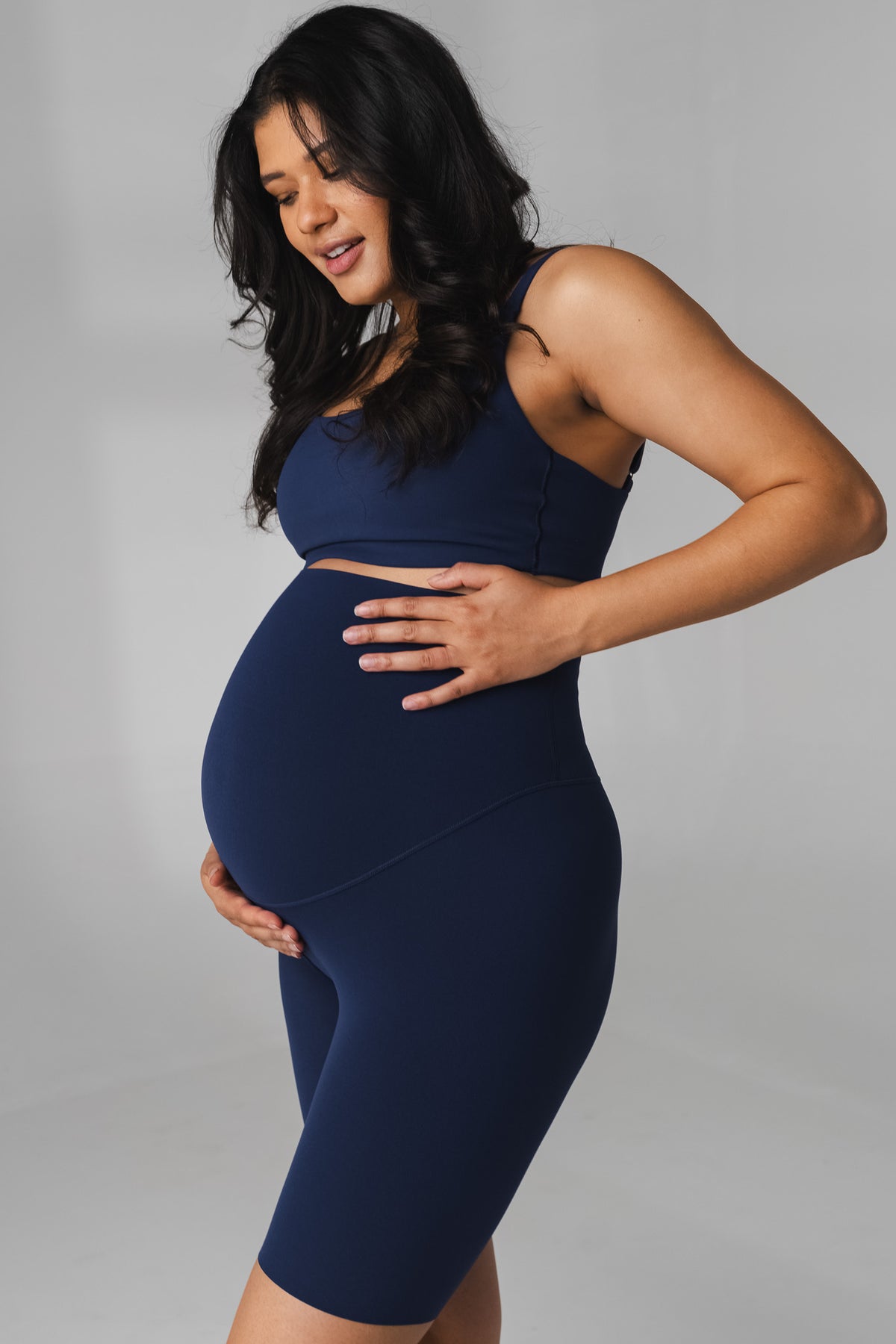 Cloud II® Maternity Biker Short - Sapphire