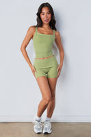 Cloud II® Foldover Mini Short - Palm Leaf Washed