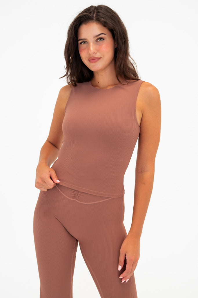 Cloud II® Rib Crew Tank - Sepia