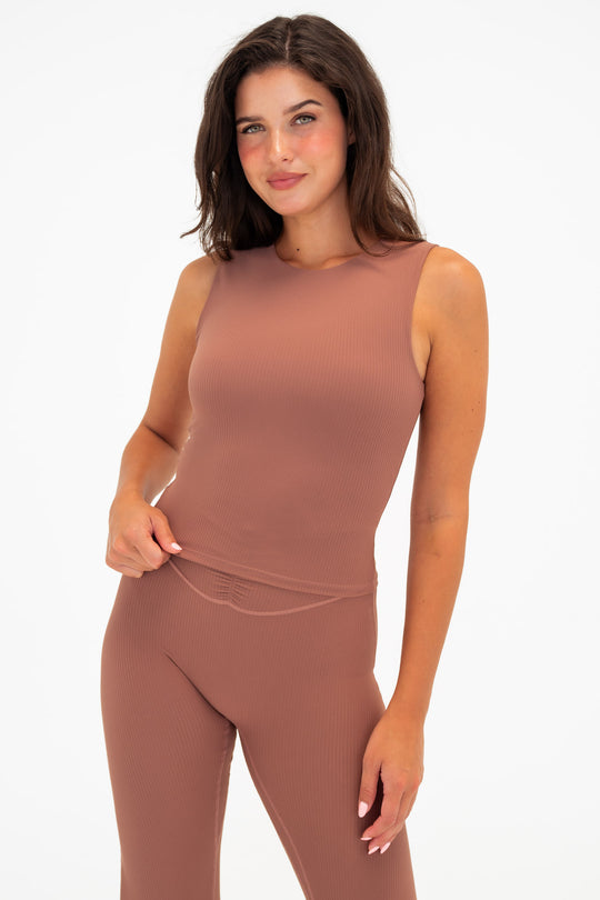 Cloud II® Rib Crew Tank - Sepia