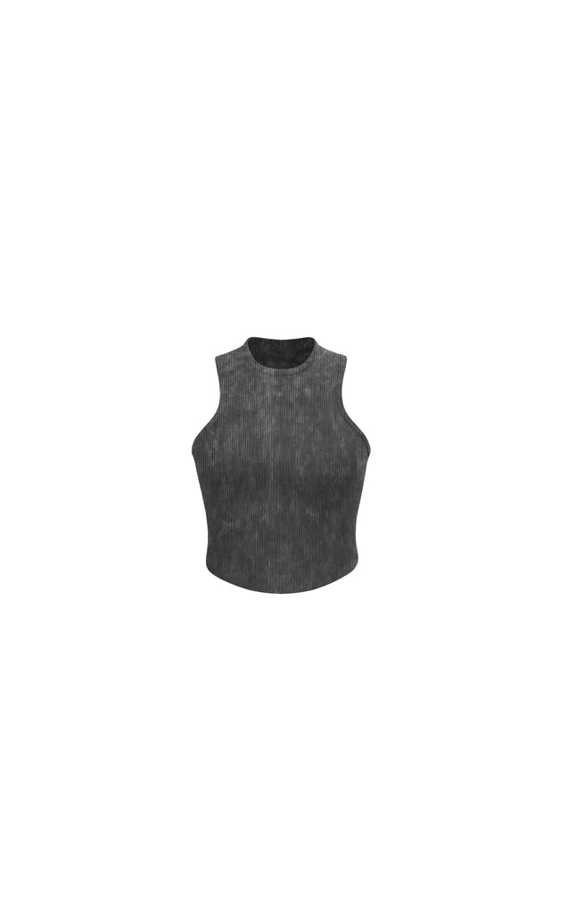 Cloud II® Rib High Neck Tank - Iron Washed