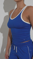 Vitality Motive® Racer Tank - River Contrast