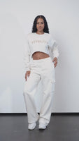 Vitality Cozy® Raw Hem Crop - Oat Marl - Varsity