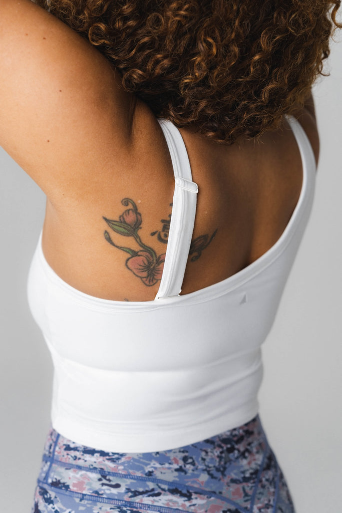 Cloud II Asym Tank - Snow, Women's Tops from Vitality Athletic and Athleisure Wear